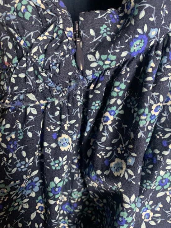 Free People Petunia Mini Dress Blue Floral Smocked Boho Backless - Size S - Picture 9 of 9